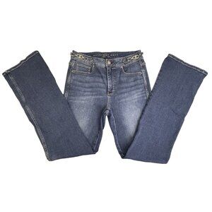 White House Black Market Jeans Women Size 6 The Skinny Flare Medium Wash